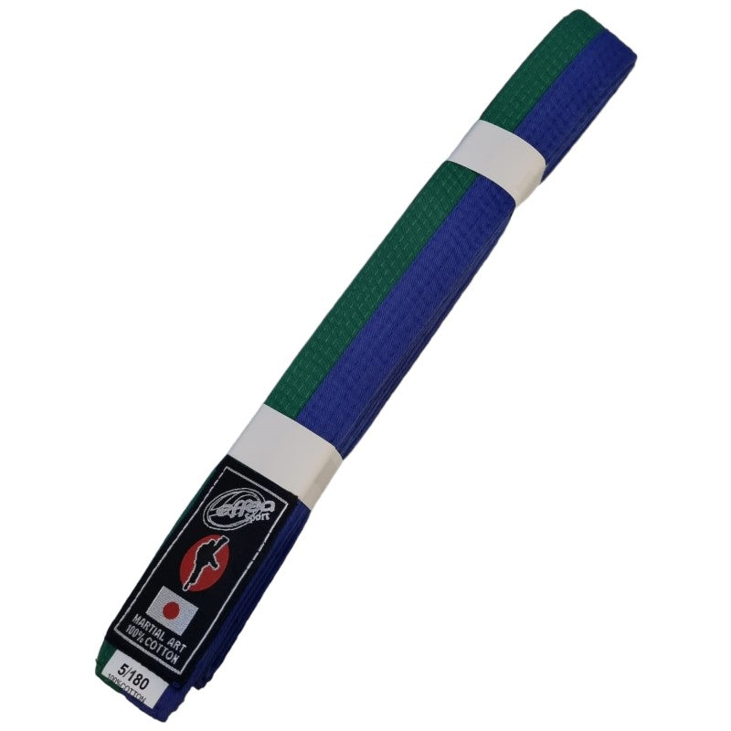 Cintura da Karate Judo Bicolore Effea EF566 Verde Blu Cotone EF566VB