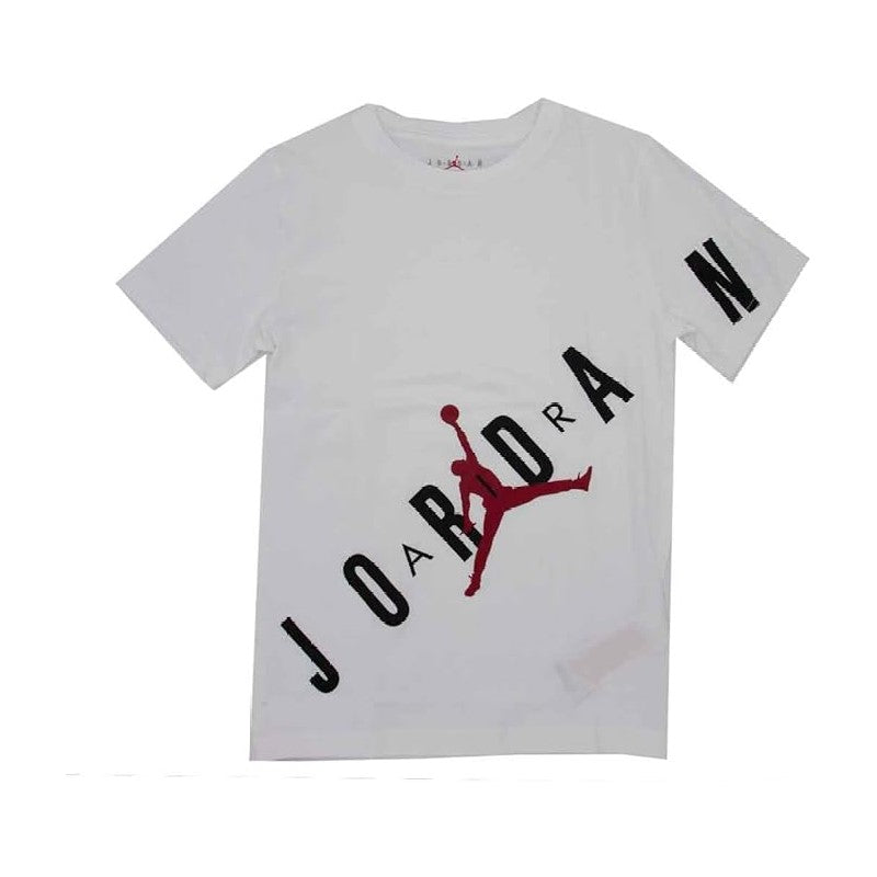 T-Shirt da Bambino Jordan Bianca Cotone 95A512001