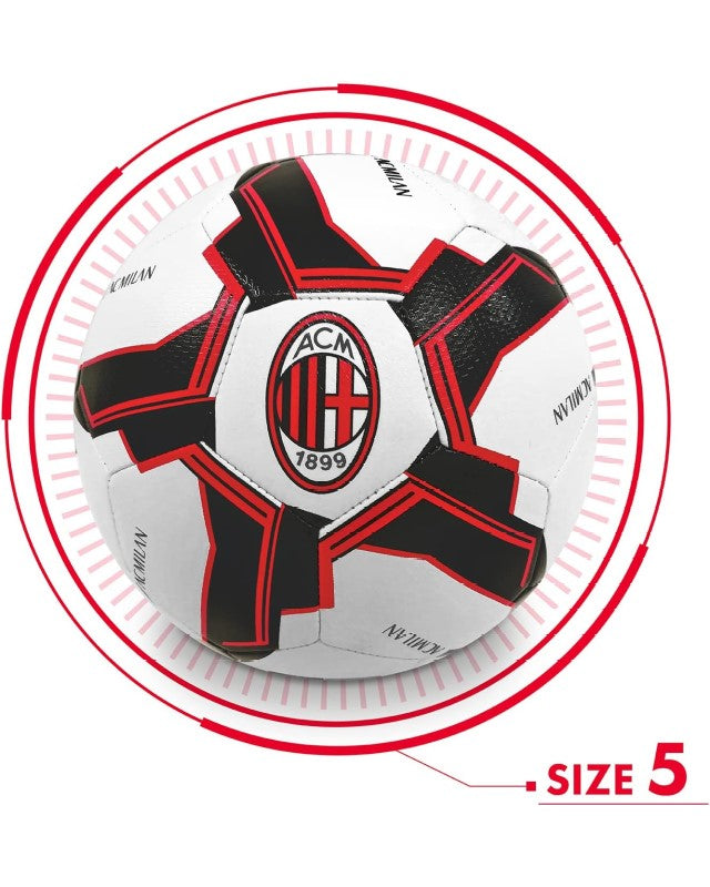 Pallone da Calcio Milan Ufficiale Mondo n°5 Bianco Rosso Nero 13643