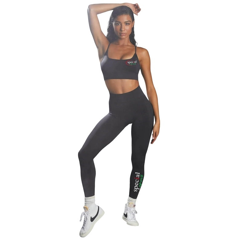 Leggings Donna Special Sport Nero da Fitness Yoga Traspirante Elasticizzato LEGSPSP