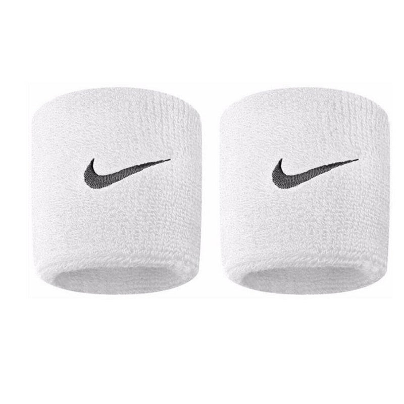 Polsini Nike Swoosh Wristbands Antisudore Tennis Bianco  NNN04101OS
