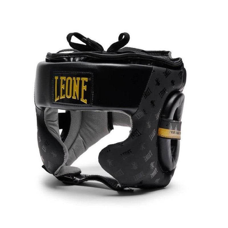 Casco Protettivo Leone DNA Head Gear Adulto Nero Oro MMA Boxe CS445