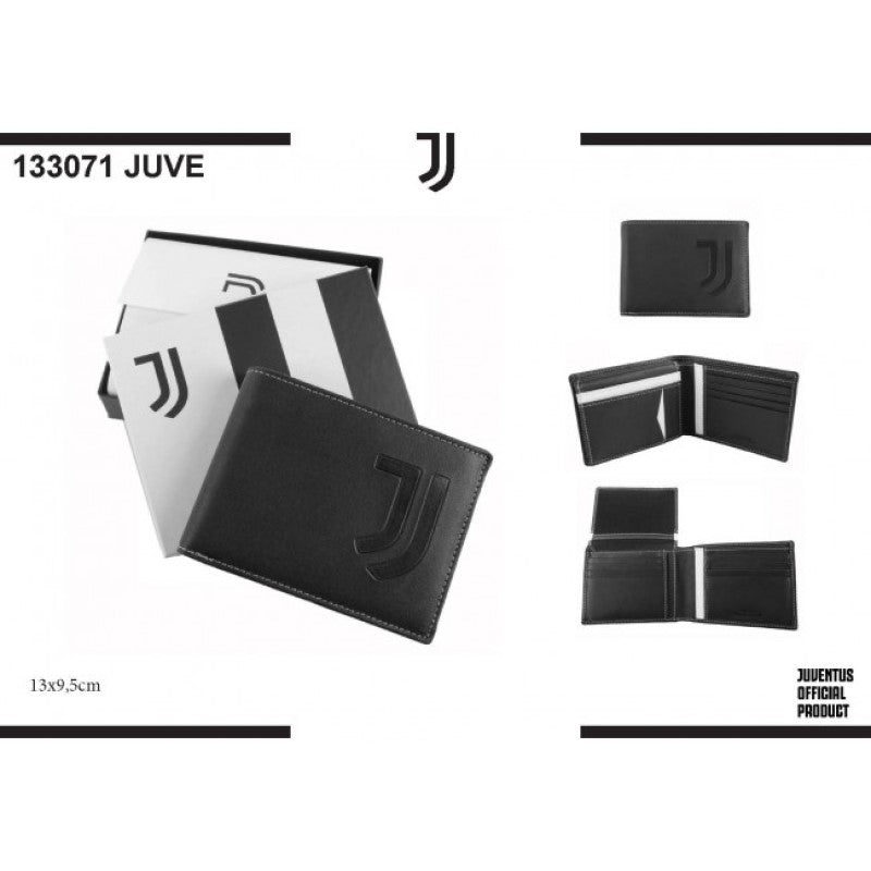 Portafoglio Juventus in Pelle Nera Unisex 133071JUVE Prodotto Ufficiale