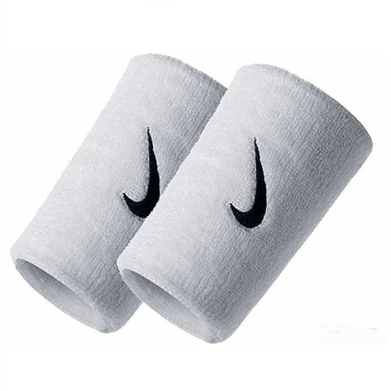 Polsini Nike Wristbands Coppia Tergisudore Bianco Tennis NNN05101OS